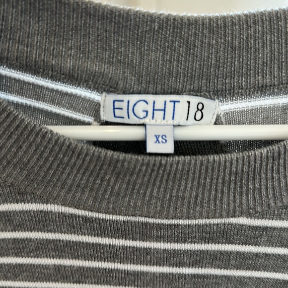 NWOT BRAND 18 grey and white strip xs sweater from stitch fix. Super cute - Picture 4 of 4